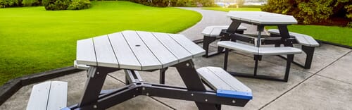 Heavy-Duty Square Plastic-Coated Table TPT-68 - - Picnic Tables by TreeTop  Products