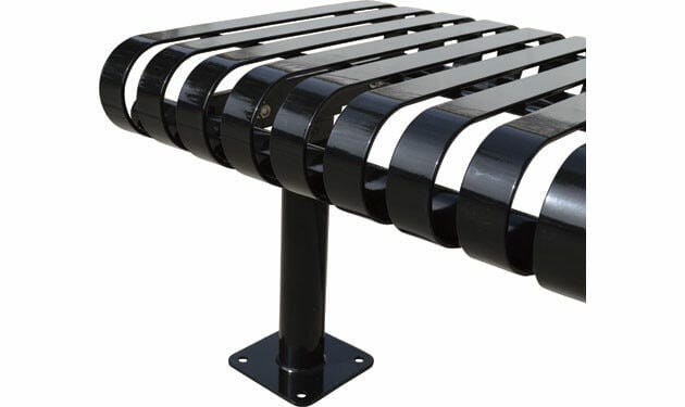 Cassidy™ Backless Pedestal Bench 02CL2923 - Steel 6 Ft. Pedestal