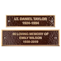 Metal Bench Bronze Plaques