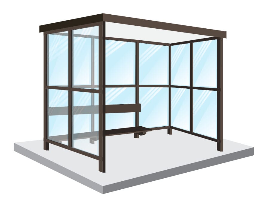 Flat Roof Shelters - Open Front