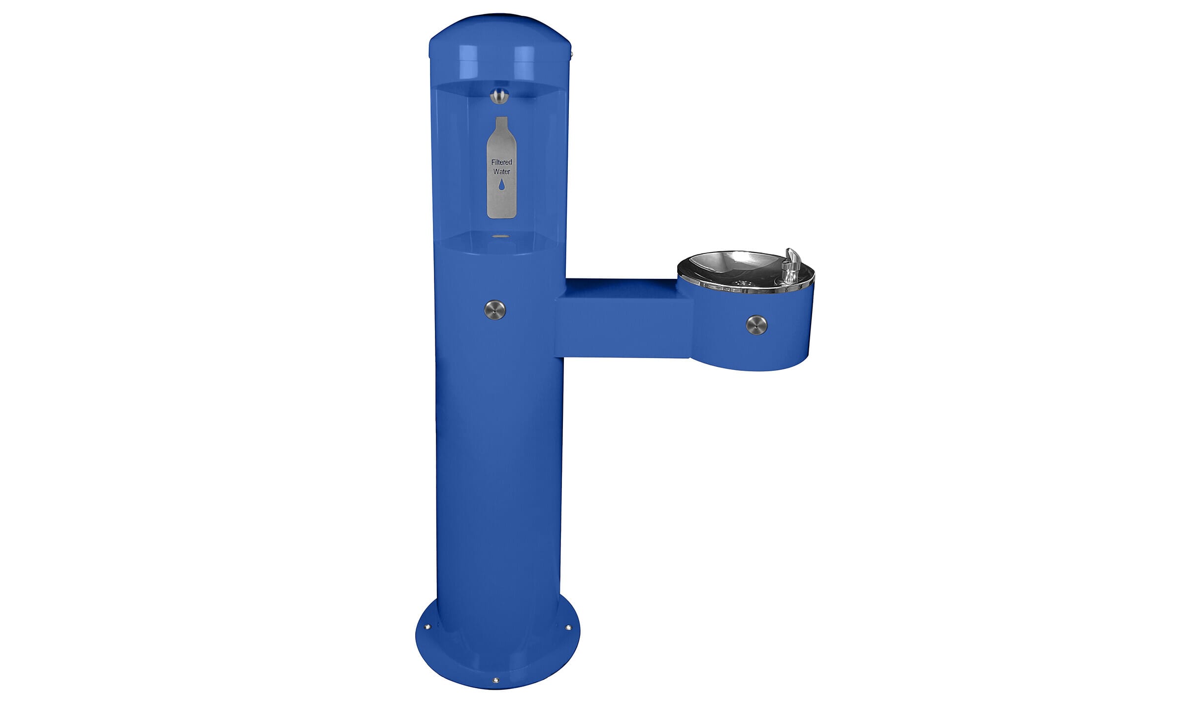 Outdoor Water Bottle Filler w/ ADA Drinking Fountain/ Blue 05WB2011BL