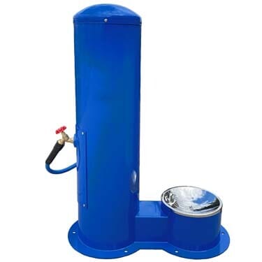 Outdoor Pet Bowls with Hose Bibb & Holder