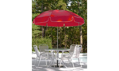 lowes patio umbrellas with solar lights Lapco FR LAP-UM7VRX Heavy-Duty Construction Umbrella, Vinyl, No Case, 7', Red : Patio, Lawn & Garden free and strong Heavy Duty Solid Color Vinyl