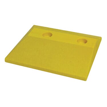 Endcaps - Set of 2 for Safety Yellow Recycled Plastic Speed Bumps