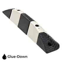 Glue-Down 5" High Curb Premium Rubber Bike Lane Delineator