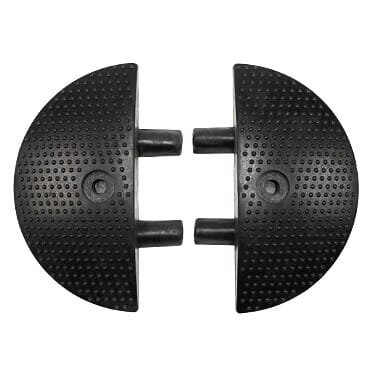 Safety-Striped Speed Bump, End Caps