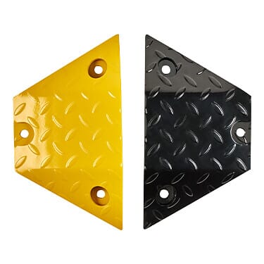 Heavy-Duty Metal Speed Bump, End Caps