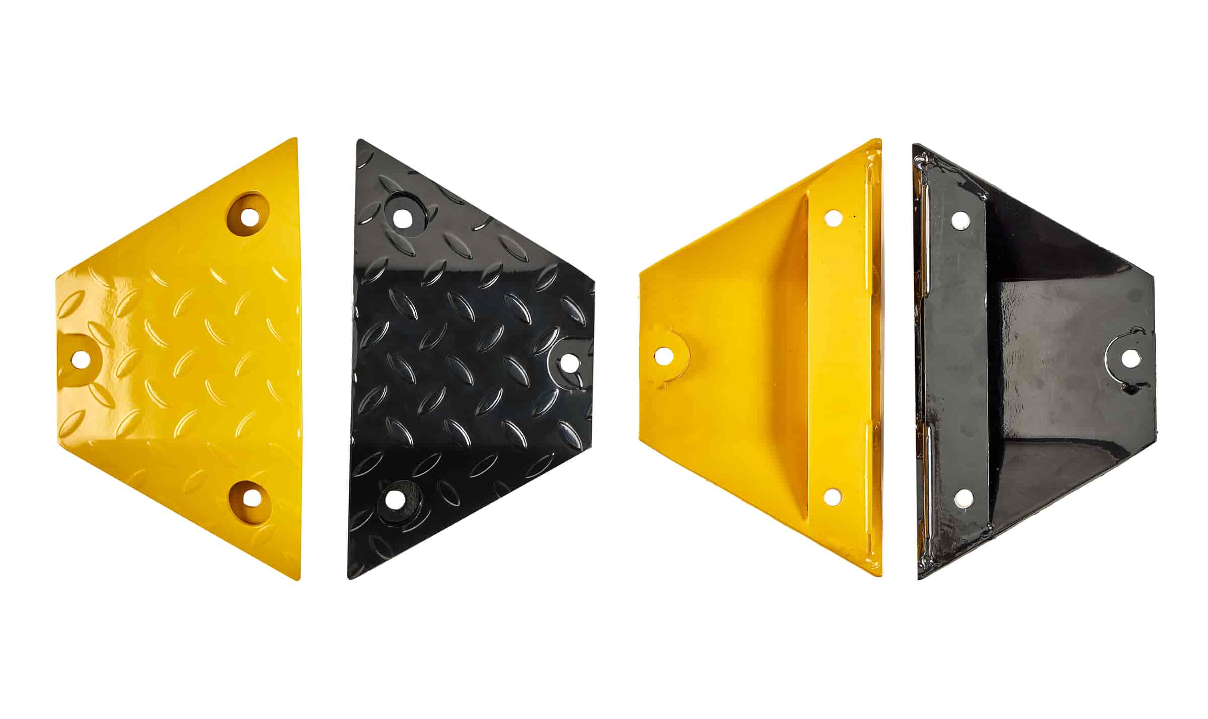 Heavy-Duty Metal Speed Bump, End Caps 06JB1567 - Steel End Cap Pair ...