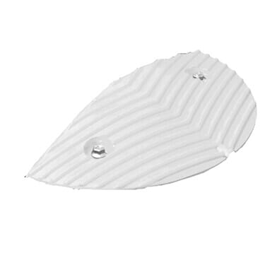 Extra End Cap - Black/White Premium Rubber Speed Bump