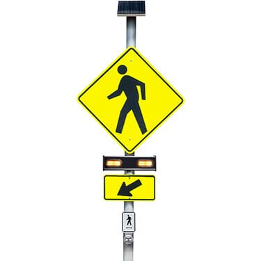 Push Button Pedestrian Crossing System