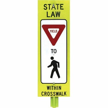 Double-Sided Pedestrian Crosswalk Signs