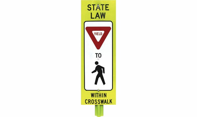 Caution Pedestrian Crossing Sign - Save 10% Online - View #8