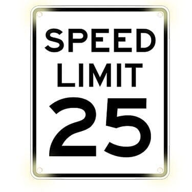 Flash Alert Solar 24" x 30" Speed Limit Sign