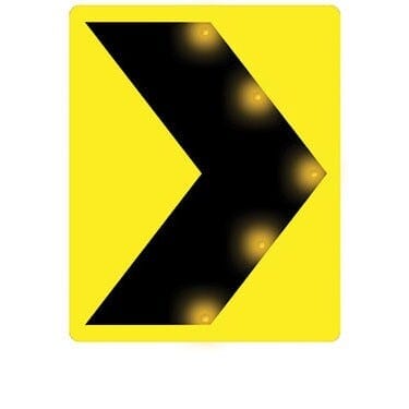 Flash Alert Solar 18" x 24" Chevron Sign