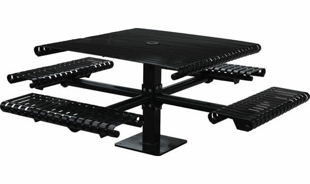 Cassidy™ Pedestal Picnic Table 07CL2921 - Steel Square Pedestal