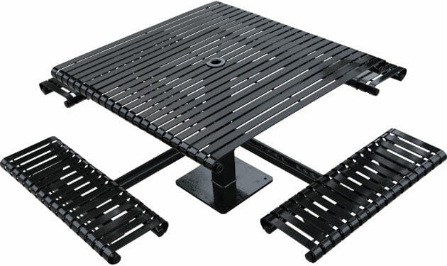 Cassidy™ Pedestal Picnic Table 07CL2921 - Steel Square Pedestal