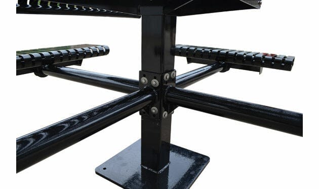 BYCRUISE × LOCKFIELD KANNON TABLE Cassidy™ Pedestal Picnic Table 07CL2921 - Steel Square Pedestal