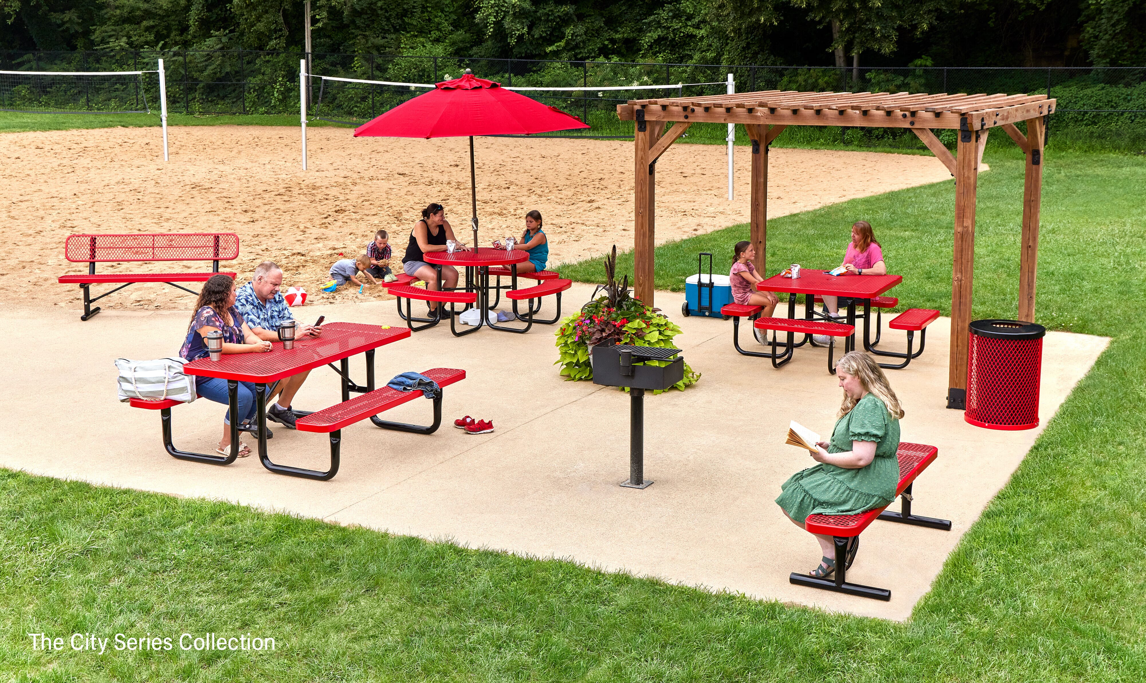 The City™ Series Round Wheelchair Accessible Picnic Tables PT-101