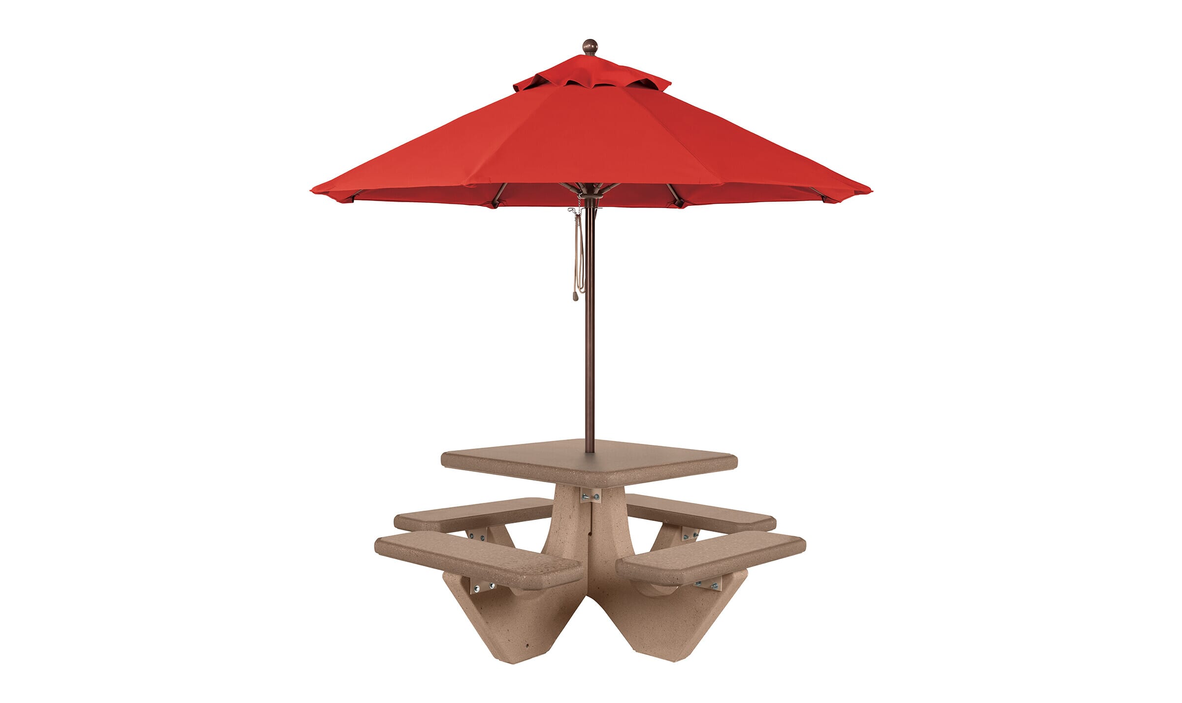 destination summer cement patio umbrella stand Heavy Concrete Side Table Construction Made from steel with concrete base DIY Rolling Umbrella Stand -