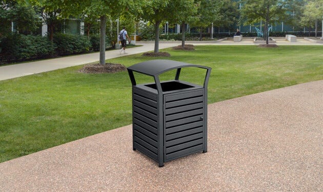 Hannah 30 Gallon Receptacle with Side Access Door 08AM2104-PW