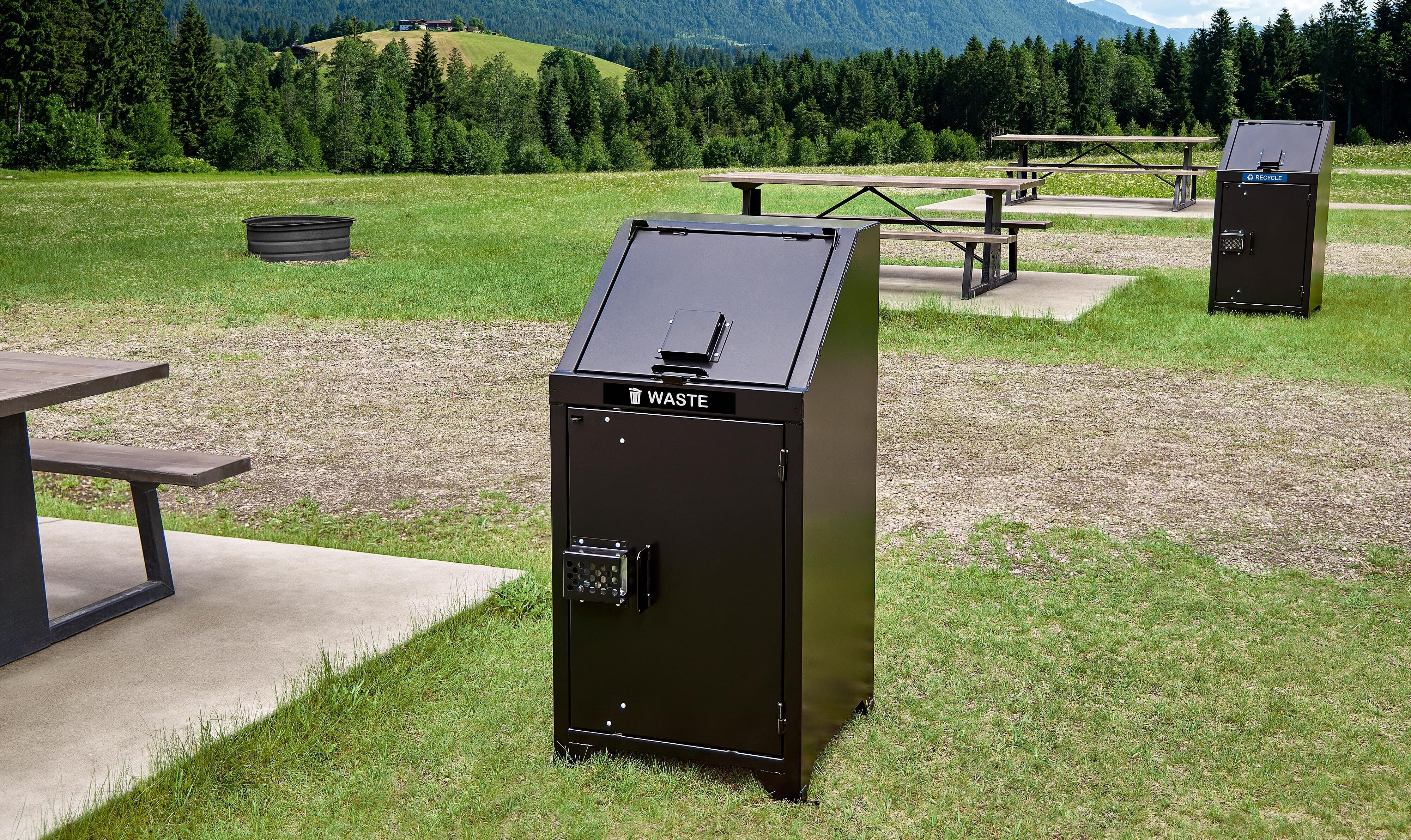Bear-Proof Trash Receptacle, Single WR-164 - - Barco Products