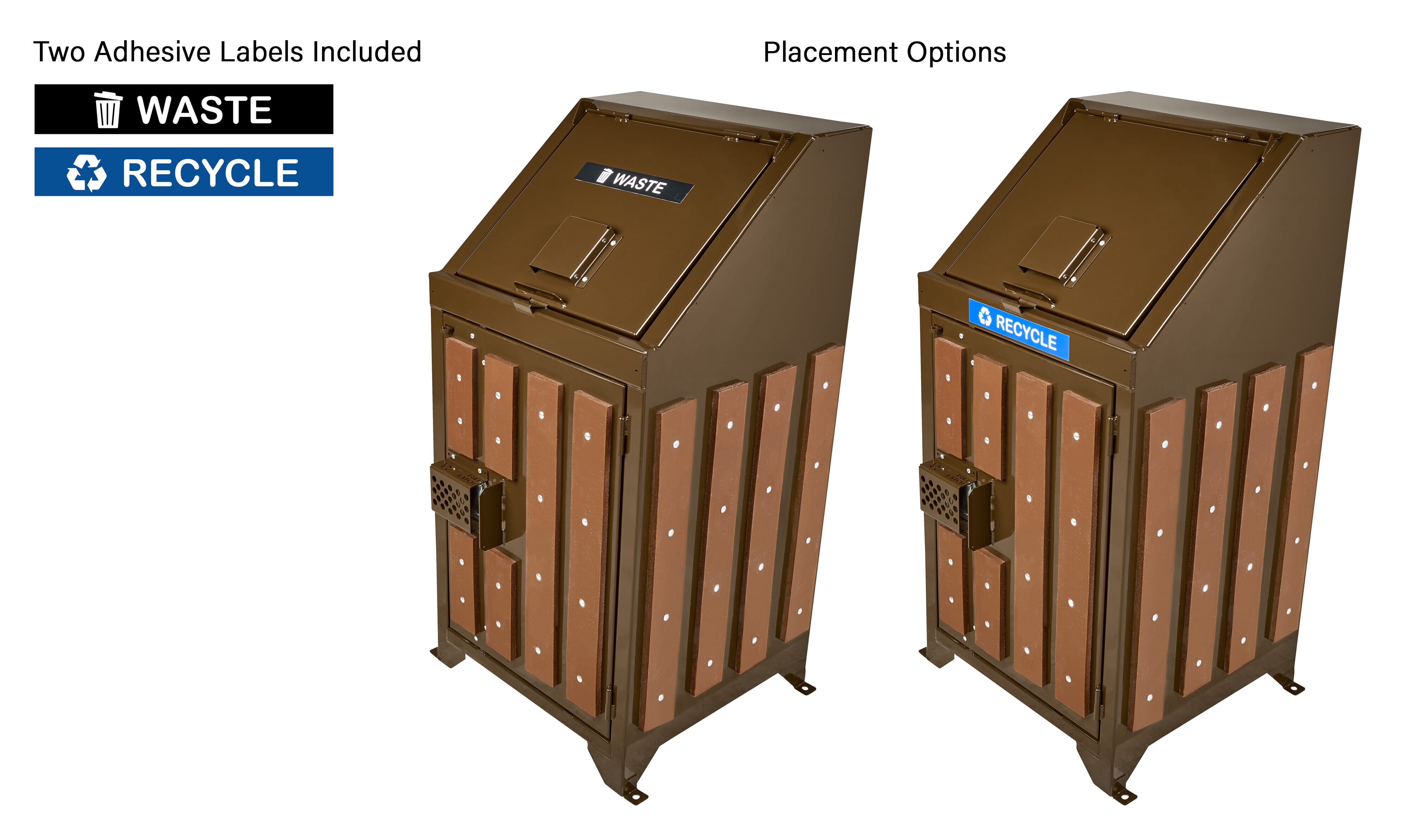 Bear-Proof Trash Receptacle, Single-Slatted WR-165 - - Barco Products