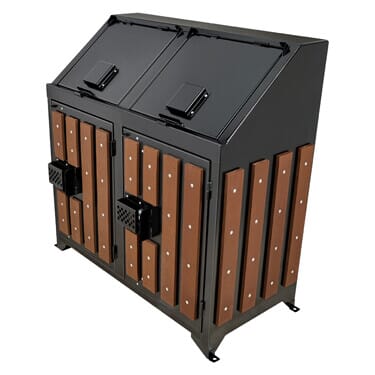 Bear-Proof Trash Receptacle, Double-Slatted