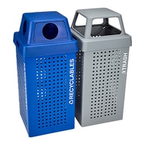 BrightStream 2-Stream Outdoor 72 Gallon Receptacle Set