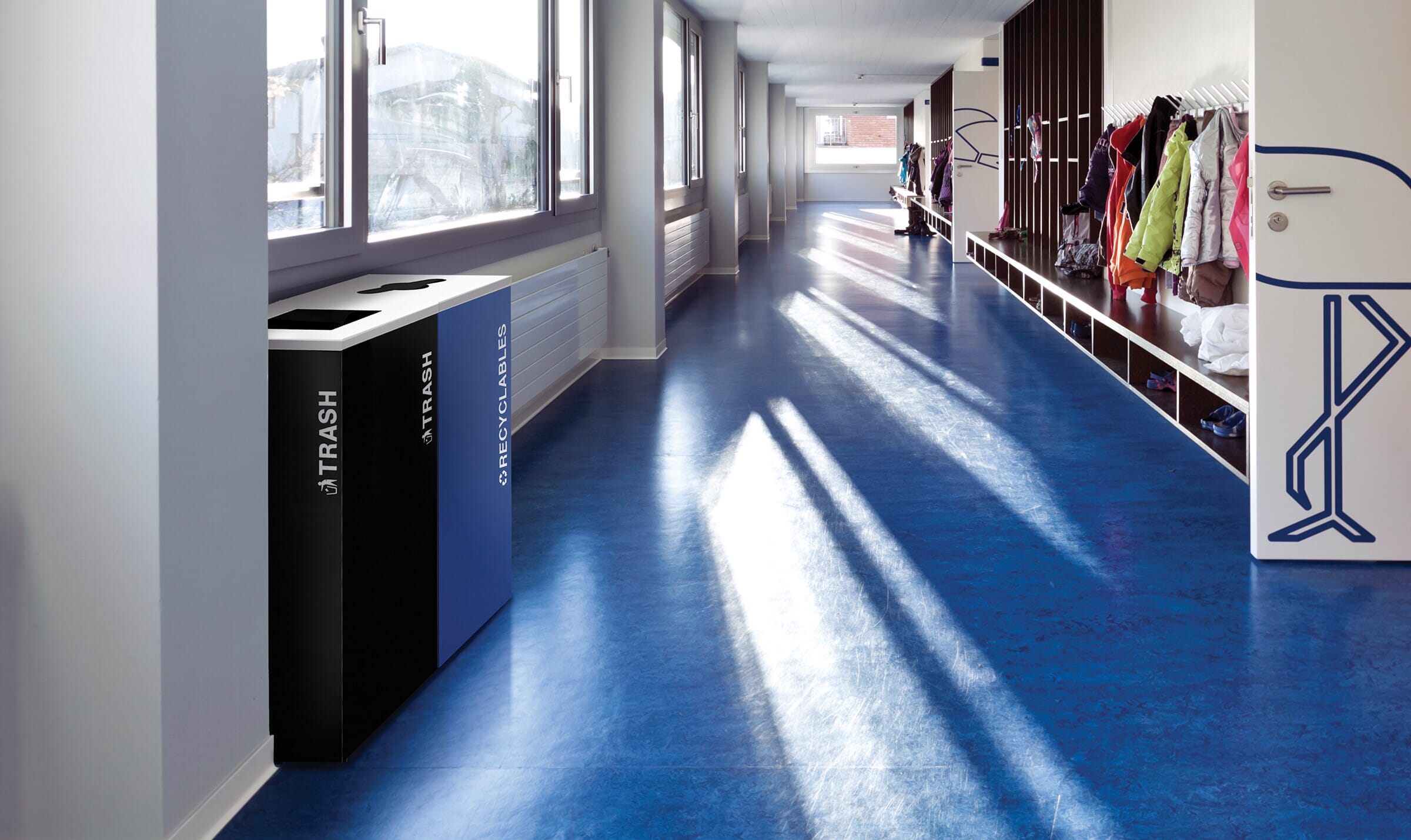 BrightStream 2-Stream Trash and Recycling Receptacles - - TreeTop Products