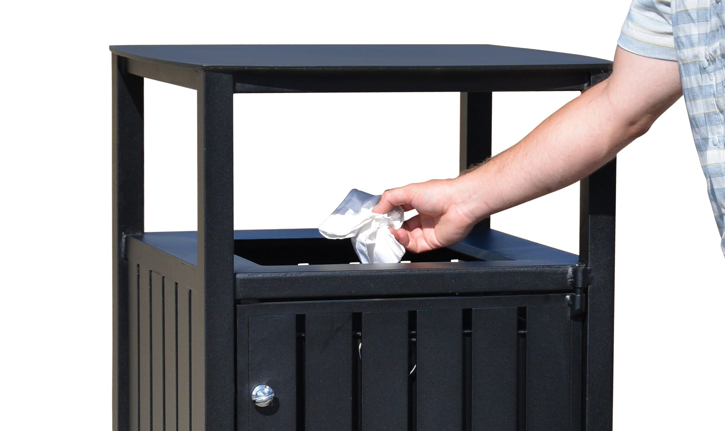 Signature Aluminum Receptacle with Side Door 08EJ2960 - Aluminum
