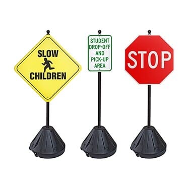 Easy-Roll Sign Post and Base