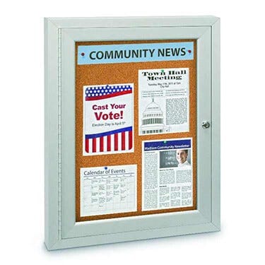 Outdoor Single Door Cork Boards