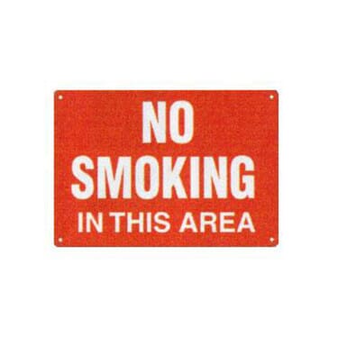 No Smoking in This Area Sign