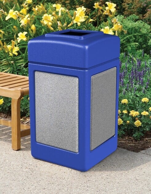 Earth-Tone Panel Commercial Trash Cans WR-22 - - Barco Products