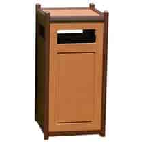 Two-Tone Panel Design Waste Receptacles with Side Access Door