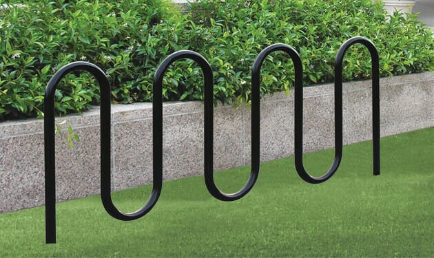 Park-It Bike Racks/ 9-Bike Rack/ Surface Mount/ Black