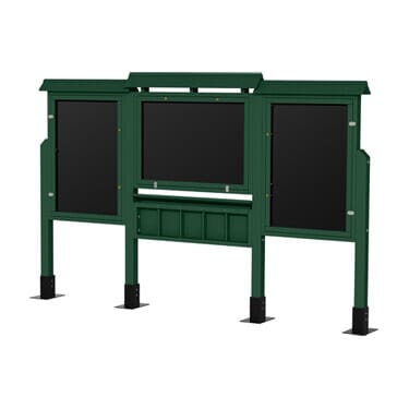 3-In-Line Message Centers With Literature Rack