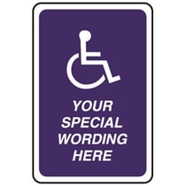 Blue ADA Symbol Semi-Custom Sign
