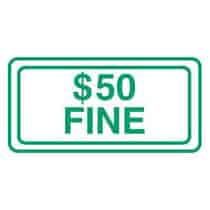 $50 Fine Sign