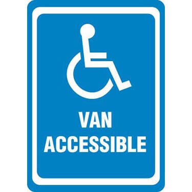 Accessible Symbol, Van Accessible Sign
