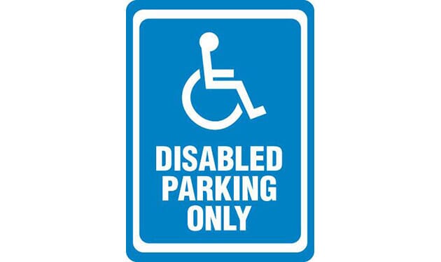 ADA Symbol, Disabled Parking Only - Blue Sign