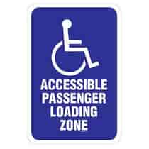 ADA Symbol, Accessible Passenger Loading Zone Sign