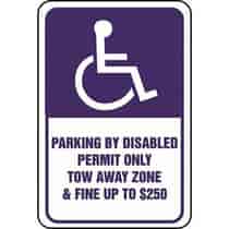 ADA Symbol, Parking Disabled Permit Only Sign