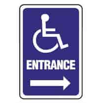 Symbol of Access, Entrance w/ Right Arrow Sign