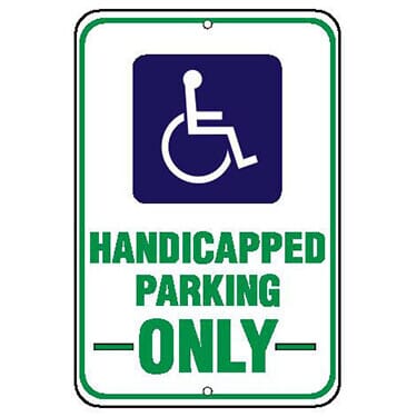 ADA Symbol, Handicapped Parking Only Sign