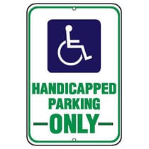 ADA Symbol, Handicapped Parking Only Sign