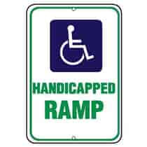 ADA Symbol, Handicapped Ramp Sign