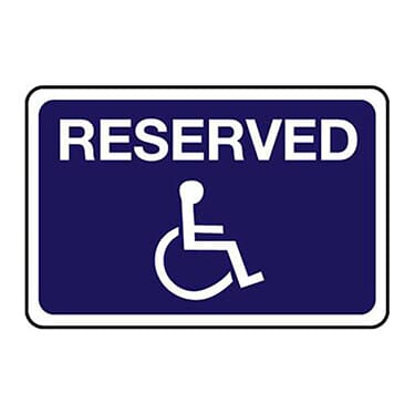 Reserved ADA Symbol Sign
