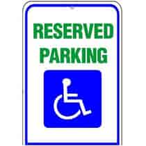 ADA Symbol, Reserved Parking Sign