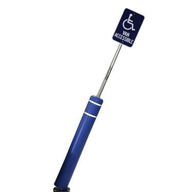 Flexible Bollards with Sign Post